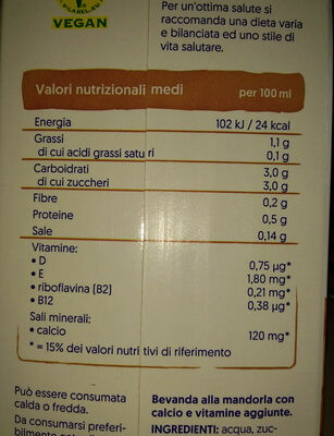 alpro mandorla - Valori nutrizionali - it