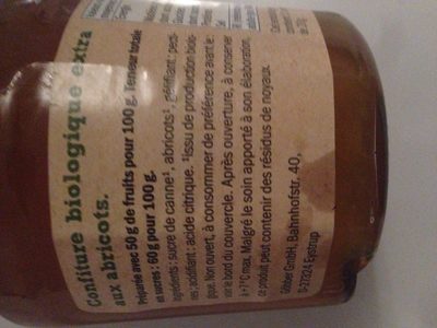 Confiture bio abricots - Ingredienti - fr