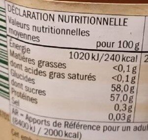 Confiture bio abricots - Valori nutrizionali - fr
