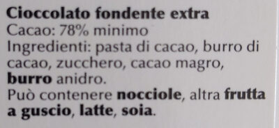 Lindt Excellence 78% cocoa - Ingredienti - it