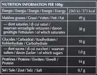 Chocolat Noir extra-fin 99% Cacao - Valori nutrizionali - fr