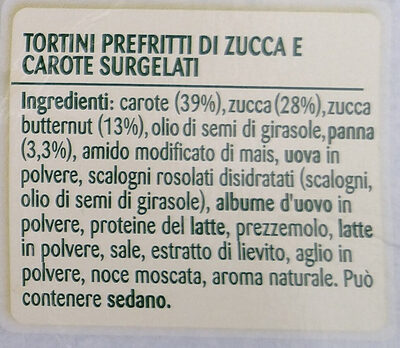 Galettes Potiron Butternut Carottes - Ingredienti - it