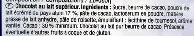 Chocolat lait - Ingredienti - fr