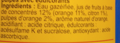 PULP' Saveur Orange LIGHT* - Ingredienti - fr