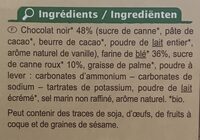 Petit beurre Tablette chocolat noir - Ingredienti - fr