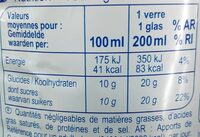 Boisson Saveur Cranberry - Valori nutrizionali - fr