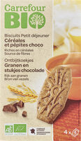 Biscuits Petit déjeuner Céréales Pépites de Chocolat et Noisettes - Prodotto - fr