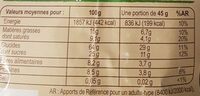 Muesli croustillant chocolat - Valori nutrizionali - fr