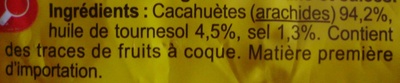 Cacahuètes - Ingredienti