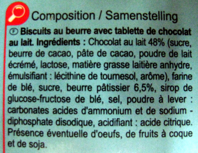 Les Tablettes AU CHOCOLAT AU LAIT - Ingredienti - fr