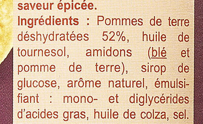Tuiles Saveur Épicée - Ingredienti - fr