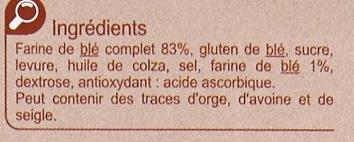 Biscottes Blé complet - Ingredienti - fr