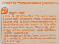 Biscottes goût brioché - Ingredienti - fr