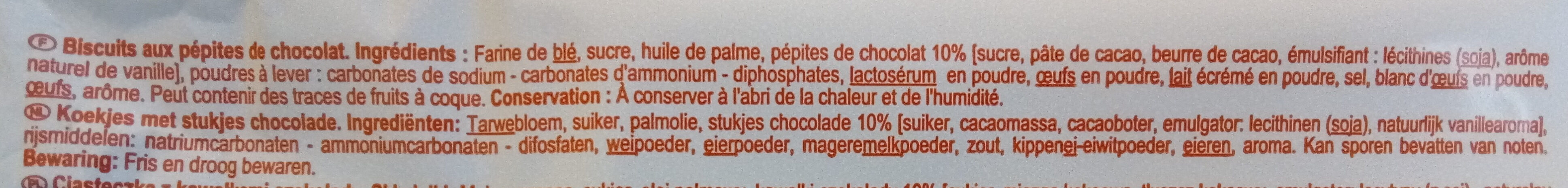 Cookies pepites de chocolat - Ingredienti - fr