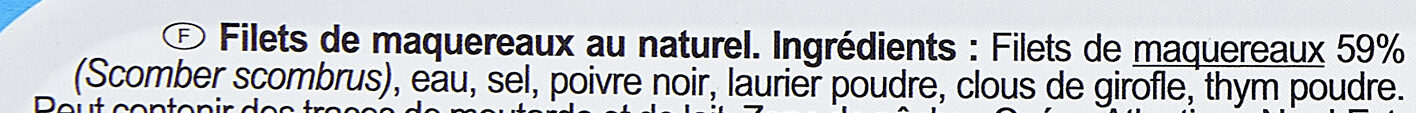 Filets de Maquereaux au naturel - Ingredienti - fr