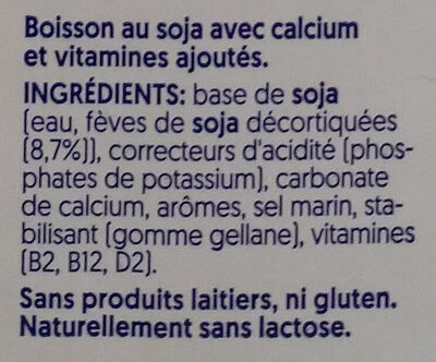 Soja ohne Zucker - Ingredienti - fr