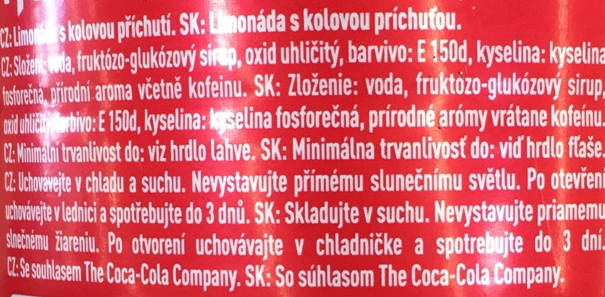 Coca Cola - Ingredienti