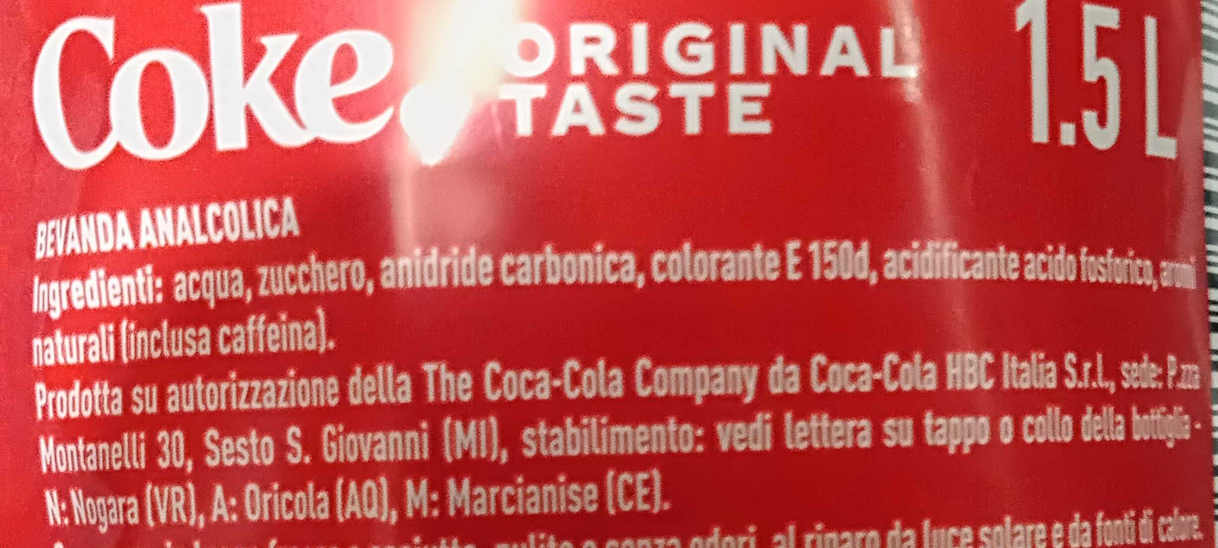 Coca Cola - Ingredienti - en
