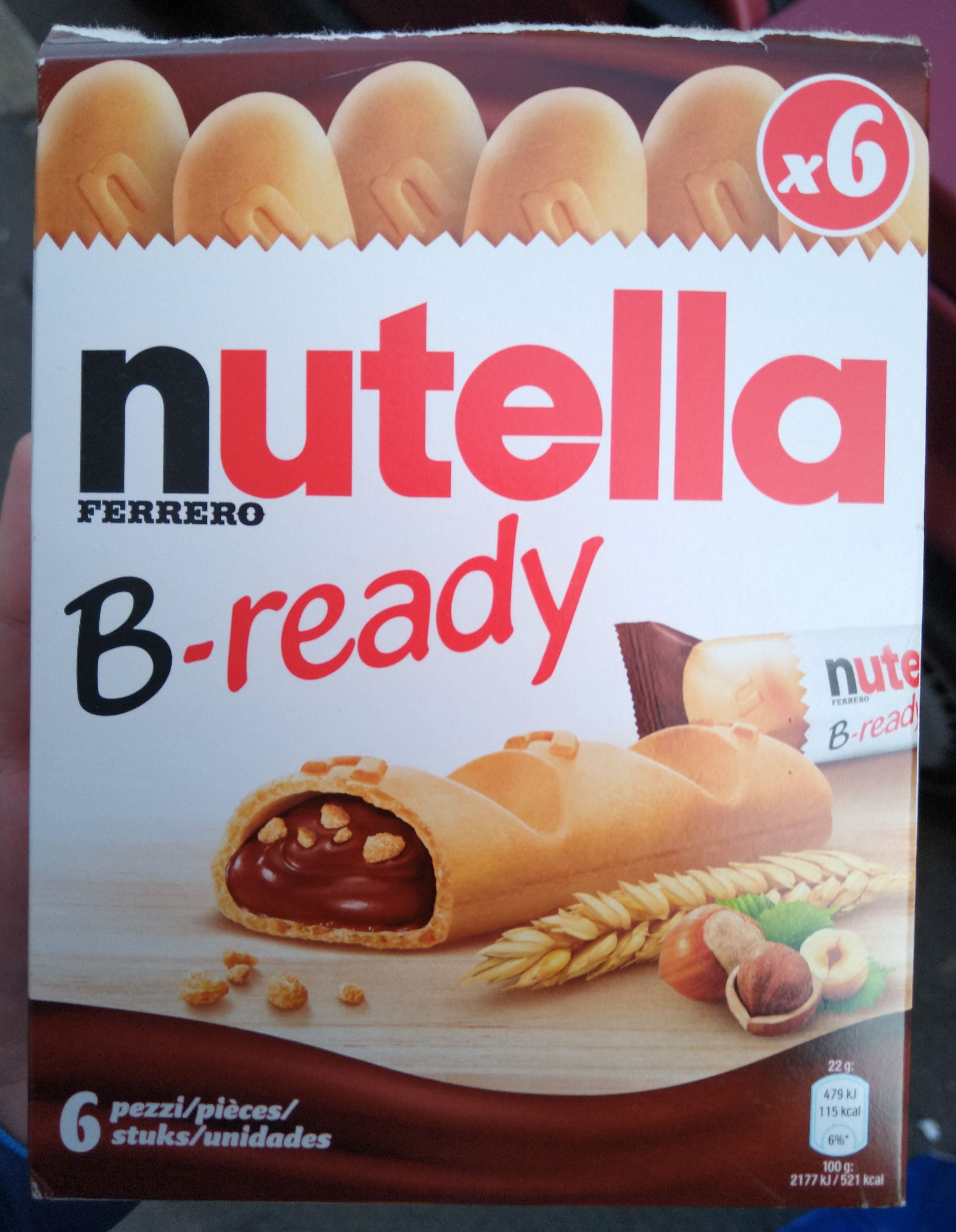 Nutella B-ready gaufrettes fourrées pâte à tartiner et cacao x6 - Prodotto - it
