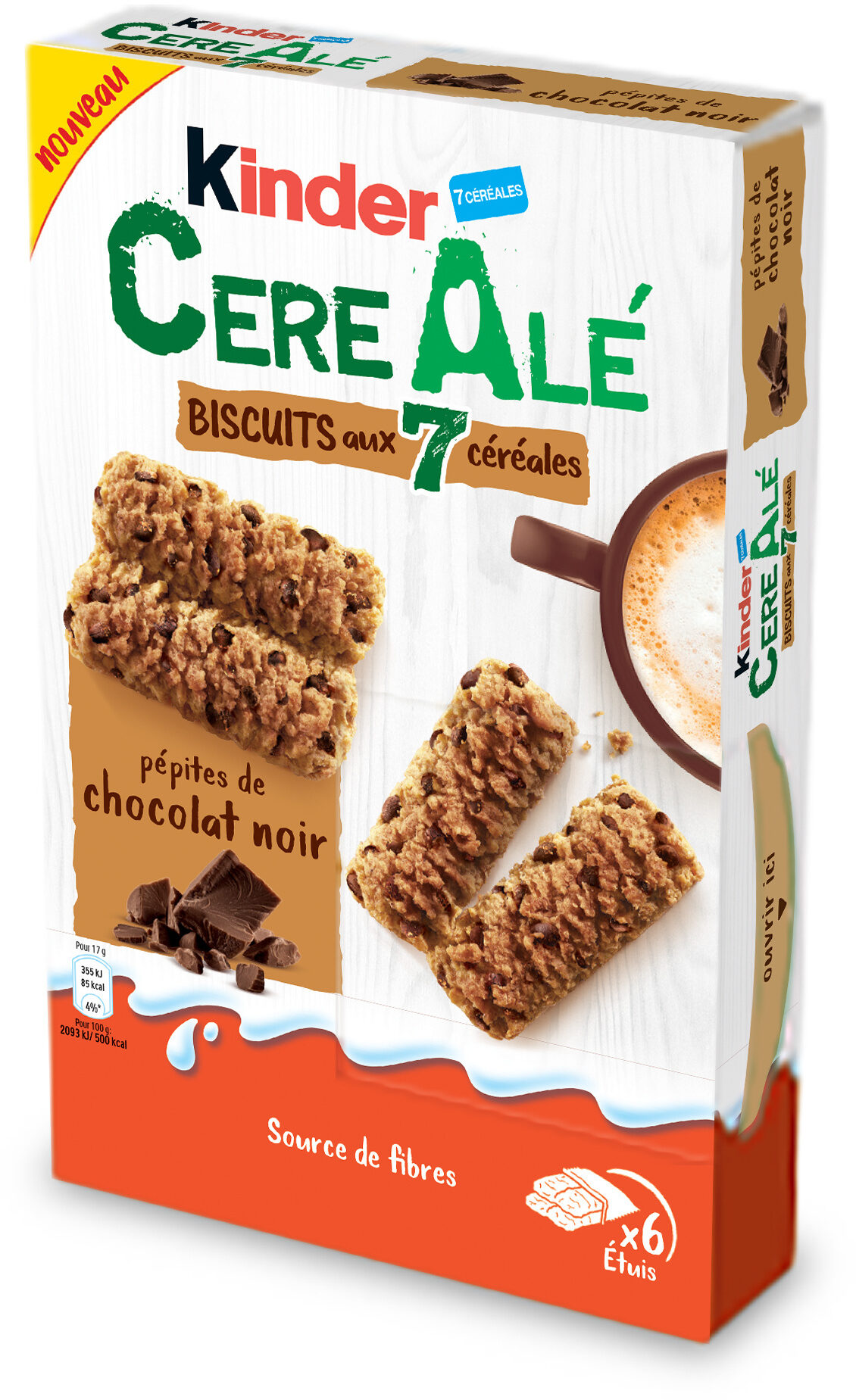 Biscuits Kinder CereAlé chocolat noir 2x6 - 204g - Prodotto - fr