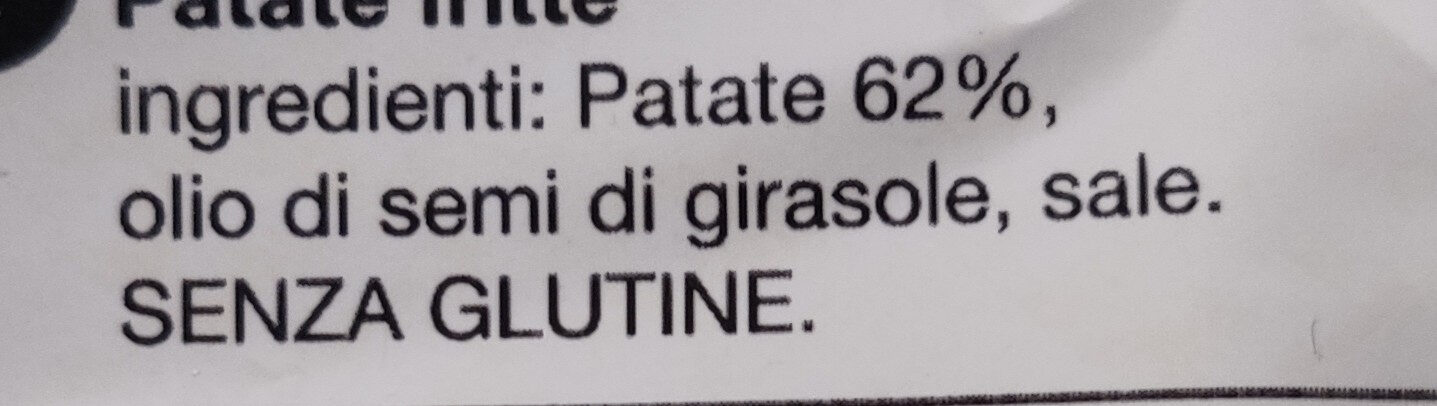 Patatine grigliate - Ingredienti - it