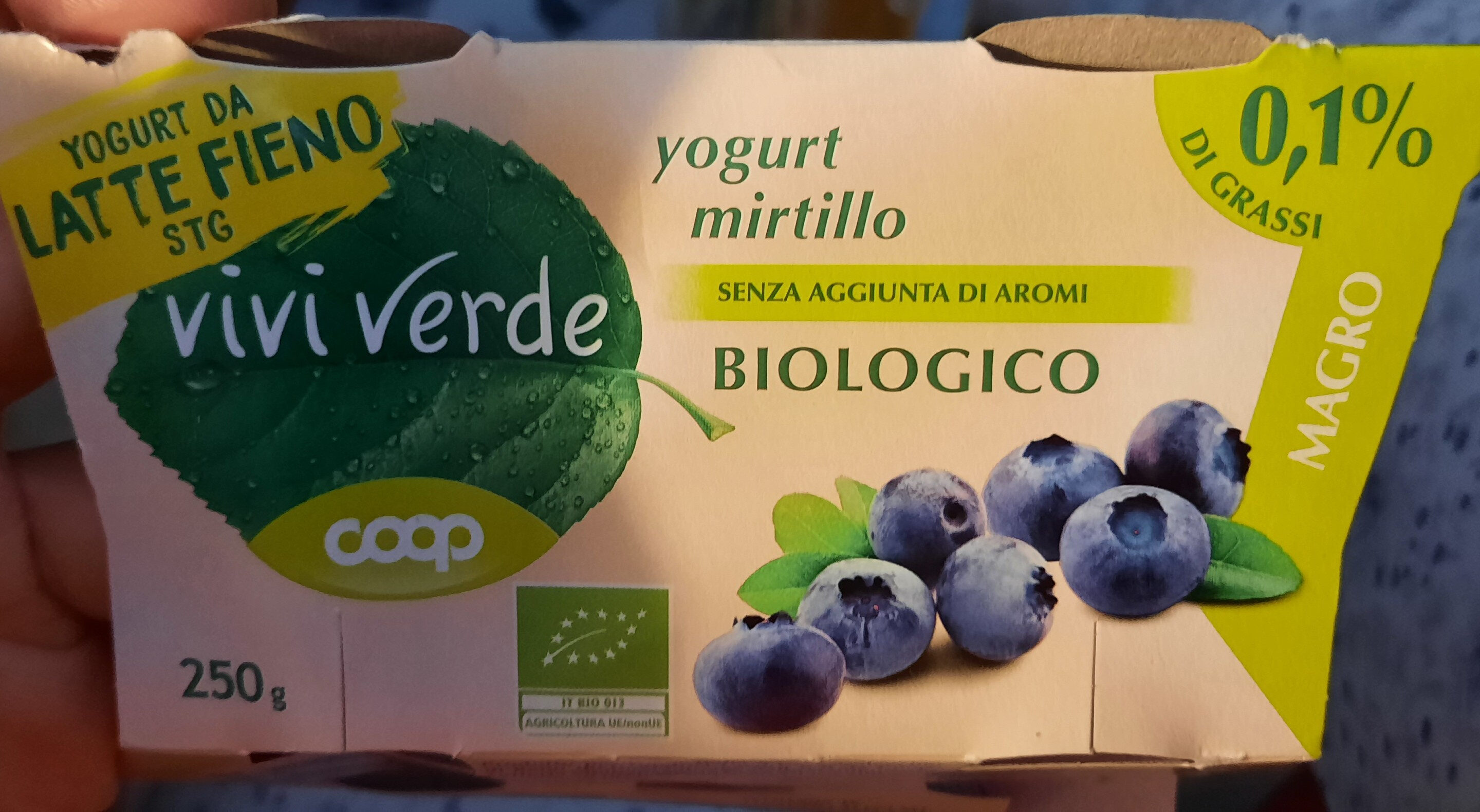 Yogurt mirtillo biologico magro - Prodotto - it