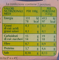 Yogurt mirtillo biologico magro - Valori nutrizionali - it