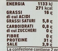 Speck Alto Adige IGP - Valori nutrizionali - it