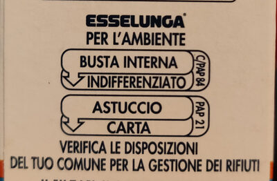 Pasta madre - Istruzioni per il riciclaggio e/o informazioni sull'imballaggio - it