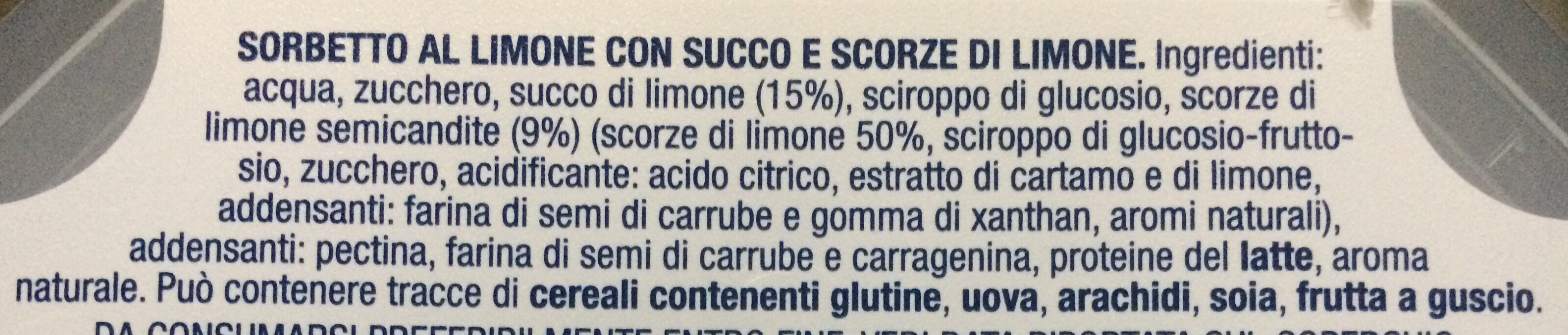 Sorbetto al limone - Ingredienti - it
