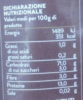 Pasta di Gragnano IGP - Valori nutrizionali - it