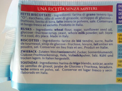 Biscotto Salute - Ingredienti - it