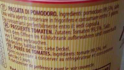 Passierte Tomaten im Glas - Ingredienti - it