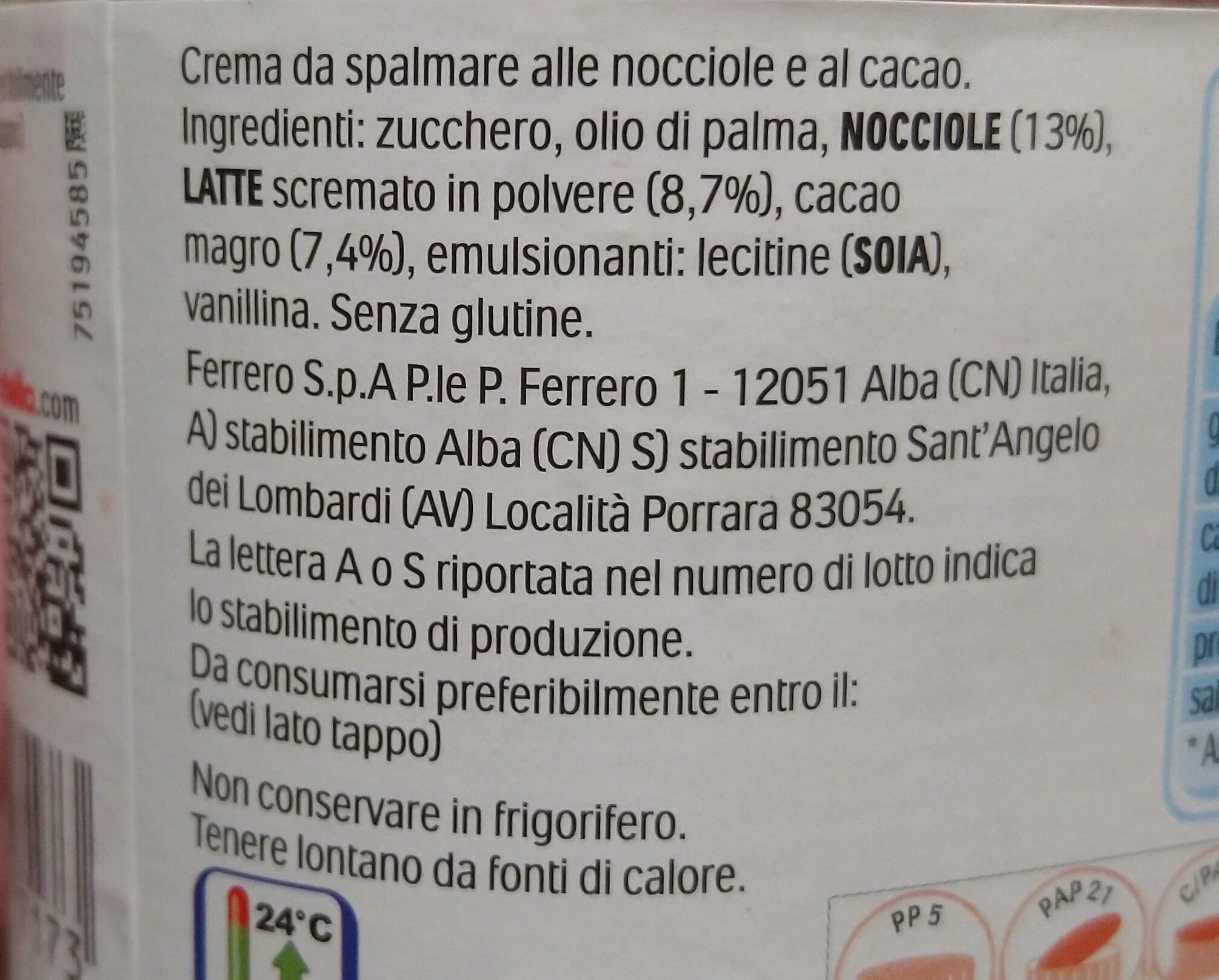 Nutella - Ingredienti - it