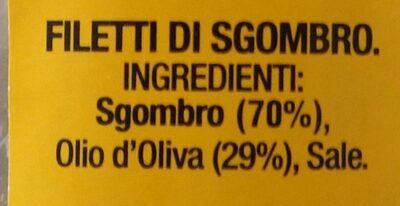Filetti di sgombro - Ingredienti - it