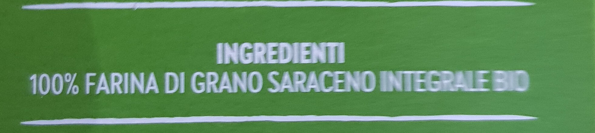 Fusilli di Grano Saraceno Integrale - Ingredienti - it