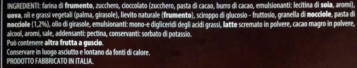 Motta tartufone ciocco nocciola - Ingredienti - it