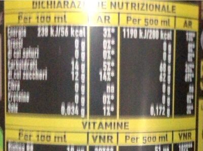 Lemonsoda energy activator - Valori nutrizionali - it