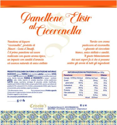 Panettone elisir al cicerenella - Ingredienti - it