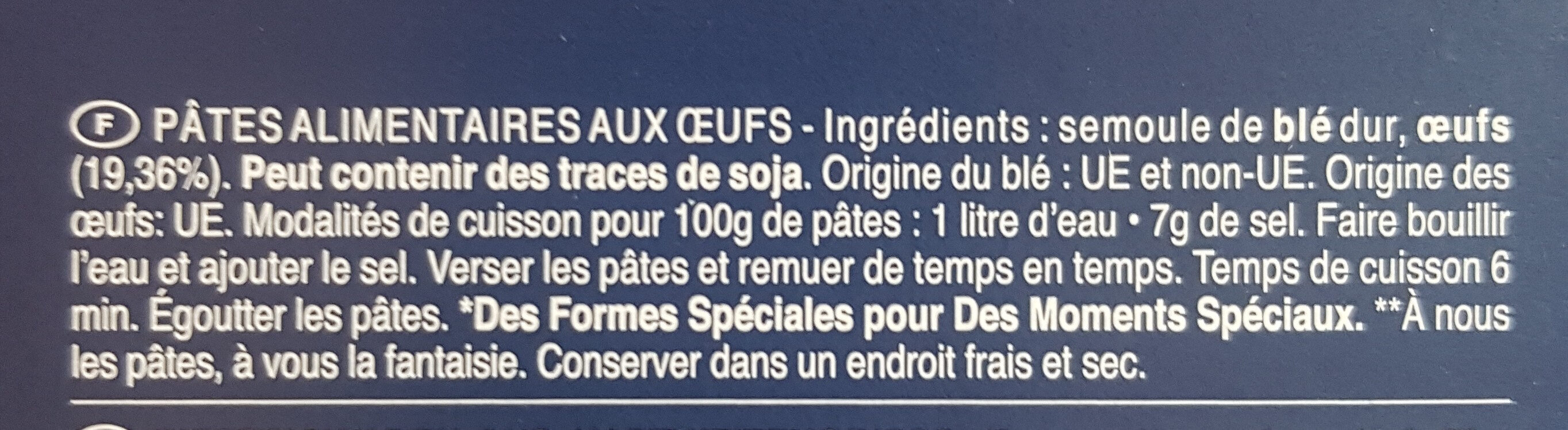 Barilla pates collezione tagliatelle aux œufs 450g - Ingredienti - fr