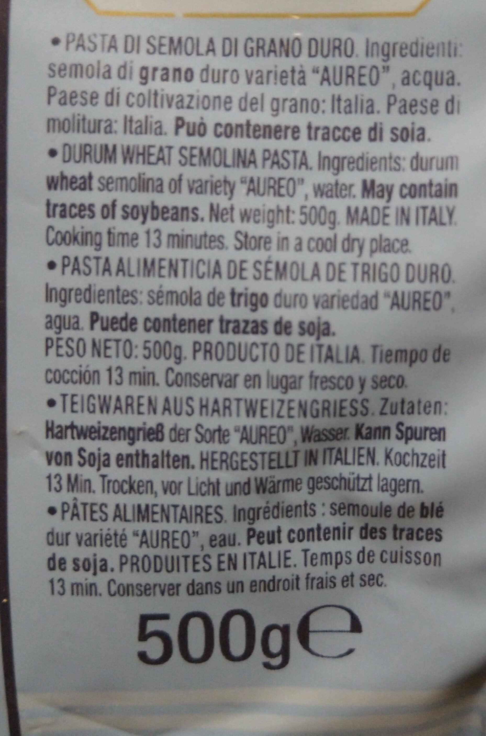 Farfalle 500g voiello 2015 - Ingredienti - it